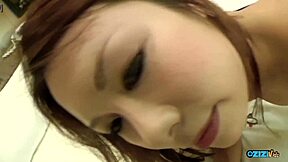 her hairy puffy cunt takes deep doggy pounding with cum inside 👅💦