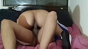 innocent faced schoolgirl uniform ass opened wide by stepbro homemade