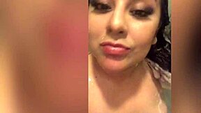 bbw latina miss madii soaks shower playing with fat ass and wet pussy