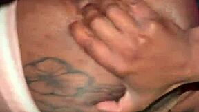 Str8rich hammers that hot ebony pussy right on the moving box!