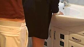 got more time to fuck brunette neighbor in bathroom