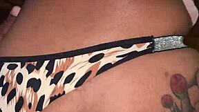 Str8rich hammers that hot ebony pussy right on the moving box!