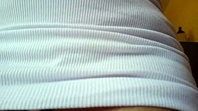 hijastra's wet pussy drips on balcony neighbor spies then fucks her juicy hole hard