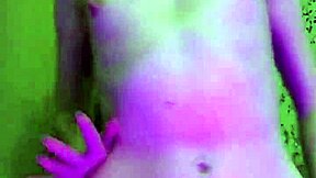 TikTok cutie juliaveil dances in miniskirt, flashing small tits and thong