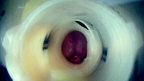 inside view of throbbing cock with two cumshots double creampie endoscopic cam