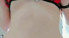 wanna see cute student rip clothes off and grope her natural tits?