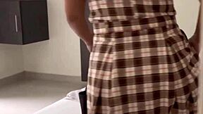 horny stepdaughter caught playing pussy after school by kinky stepdad