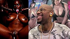 my tight teen bath turns slutty with ebony licking my bald pussy oozing creampie cum