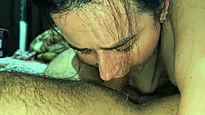 bimbo esposa gags on rough deepthroat while brazilian hubby films sloppy