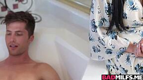 Marica hase hottie milf gets horny joins brunette teen group fuck.