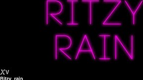 Submissive slut Ritzy Rain rims master's ass with whipped cream in close-up pov