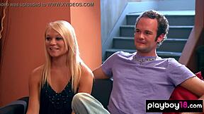 Petite Blonde Housewife Lana Bent Over Poolside for Outdoor Doggystyle