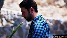 Stepdaughter teases with blowjob in 69 before riding stepdad's cock hard