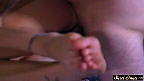 Stepdaughter teases with blowjob in 69 before riding stepdad's cock hard