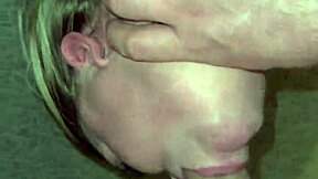 stepson walks in and mommy gives him sloppy deepthroat blowjob