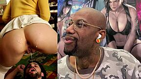 my tight teen bath turns slutty with ebony licking my bald pussy oozing creampie cum