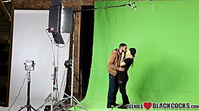 black teen gets jizzy facial from monster cock