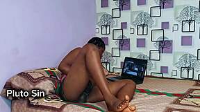 caught my curvy stepsister bent over masturbating to blue films with wet pussy