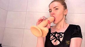 hot redhead beauty massages her curves whispering dirty first-time passion