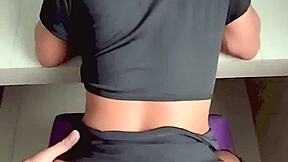 Brunette latina mature poses then takes cum on petite ass homemade photoshoot Mexico