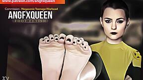 Negasonic teen warhead's wrinkled soles toes tempt forbidden stares closely