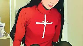 Tiny Asian Girl Feels Dildo Deep Inside Emotionally