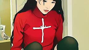 Tiny Asian Girl Feels Dildo Deep Inside Emotionally