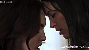 Redhead Freya Parker seduces horny roommate Katrina Colt into wet pussy licking dorm session