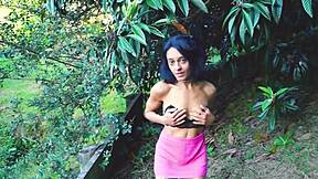 Wyld Yasmin Strips Juicy Petite Body In Backyard For Public Slutty Exhibition