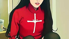 Tiny Asian Girl Feels Dildo Deep Inside Emotionally