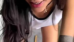 bratty skinny 18yo latina rides sugar daddy cock after date pov