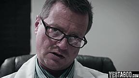 Big tits milf patient seduces young teen for hardcore threesome blowjob pounding session