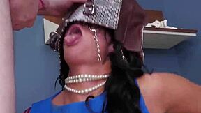 cling wrap binds me tight for rough cuckold ass fuck