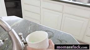 Redhead milf's huge ass wrecked by stepson's monster cock!