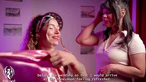 Pre-Wedding Massage Turns Wild Bisexual Threesome Bliss