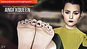Negasonic teen warhead's wrinkled soles toes tempt forbidden stares closely