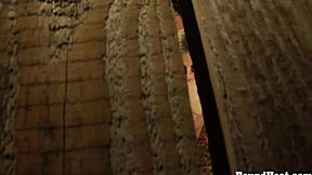 Busty Lesbian Slave Masturbates Bound in Bondage