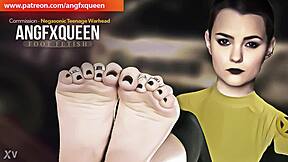 Negasonic teen warhead's wrinkled soles toes tempt forbidden stares closely