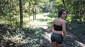hot stepdaughter teases dad in woods loses tight ass virginity outdoors