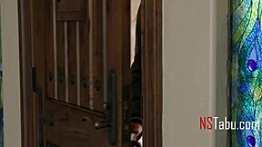 step bro rushes but step sis dares him to ease slow into her shaved pussy during their fuck game doesn't she?