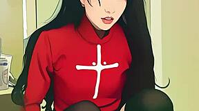 Tiny Asian Girl Feels Dildo Deep Inside Emotionally