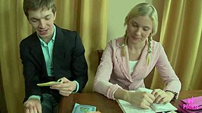 bratty bimbo tessa t makes milo p explode all over her pretty face!!