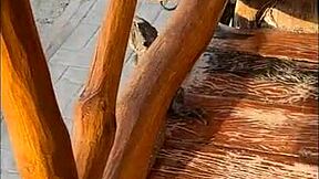 that nympho redhead beach babe fingers her sandy wet pussy non-stop