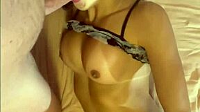 Petite latina's sloppy rimjob deepthroat leads to wild cowgirl rides pov