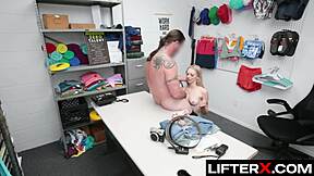 jack vegas punishes shoplifter lily larimar with hardcore garage doggystyle fuck
