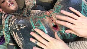 goth dreadlocks tattooed teen latex anal fisting solo dildo gape