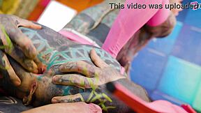 Monster Cock Rips Petite Trippy Hippie Ass To Gaping Cumshot