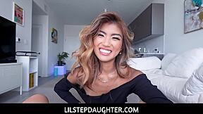 super cute stepdaughter fucks stepdaddy hard for cash