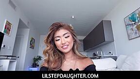 super cute stepdaughter fucks stepdaddy hard for cash