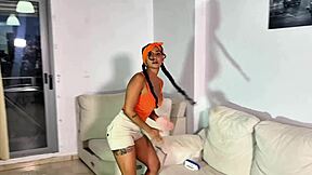 boss made me gag on his huge cock for not cleaning his house right